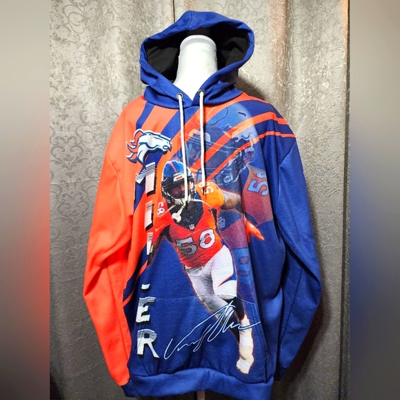 NFL Denver Broncos Other - NFL Denver Broncos NWOT Men's 3XL Pullover Hoodie in Blue, Orange, and White